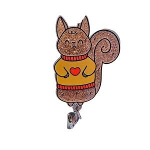 Squirrel Badge Reel Retractable Clip‎ ID Name Card Holder Nursing Student